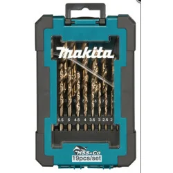 SET BROCAS METAL HSS- COBALTO 19 PCS SET 1-10MM D-67561 MAKITA