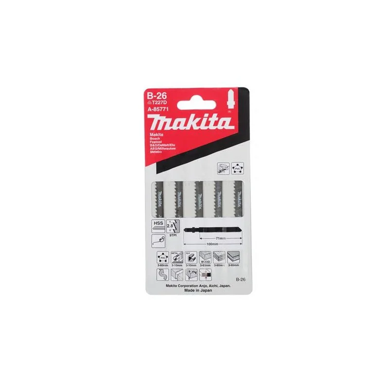 Hoja Calar Hss T227D B-26 (9T X 71Mm) Para Madera-Plá A-85771 Makita