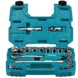 JGO.DADOS HEX. MILIMETRICO SQ 1/2" 23PZ C/ACC. B-65589 MAKITA