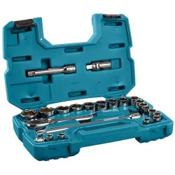 JGO.DADOS HEX. MILIMETRICO SQ 1/2" 23PZ C/ACC. B-65589 MAKITA