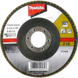 DISCO TRASLAPADO 4 1/2" (115 X 22) GR 36 ZIRCON ME D-53718 MAKITA