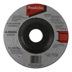 Disco Desbaste Metal 4.1/2" (115 X 6 X 22.23) Cd A A-90364 Makita