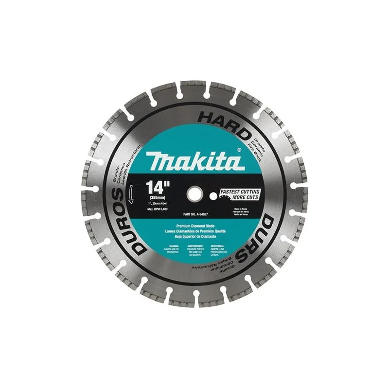 DISCO DIAMANTADO SEG. 14" (355 X 25.4Mm) BUJE 20Mm P/PAVIMENTO GENERAL-SECO