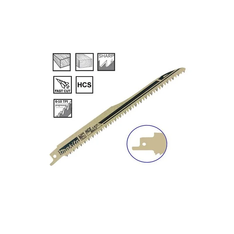 HOJA SIERRA SABLE HCS (6-10T X 203MM) P/MADERA SUP B-05153 MAKITA