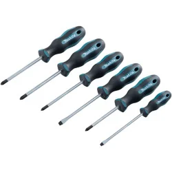 Set Destornilladores 6Pzs (Sl 2Pcs.+Ph 2Pcs.+Pz 2P E-10528 Makita