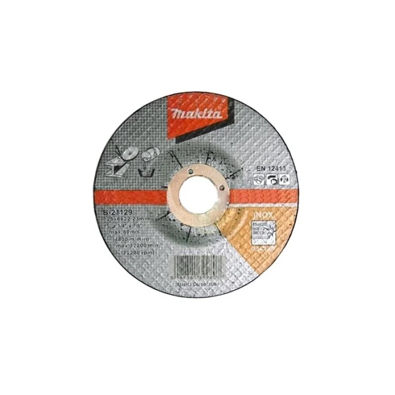 DISCO DESBASTE ACERO INOX. 5" (125 X 6 X 22.23) TR B-21129 MAKITA