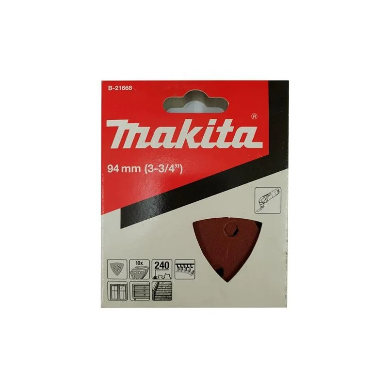LIJA DELTA ROJO GR240 P/MADERA (10PZ) B-21668 MAKITA