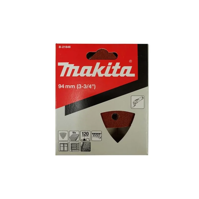 LIJA DELTA ROJO GR120 P/MADERA (10PZ) B-21646 MAKITA