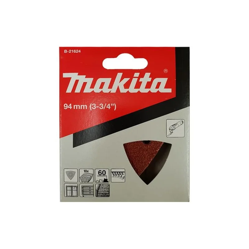 Lija Delta Rojo Gr60 Para Madera (10Pz) B-21624 Makita