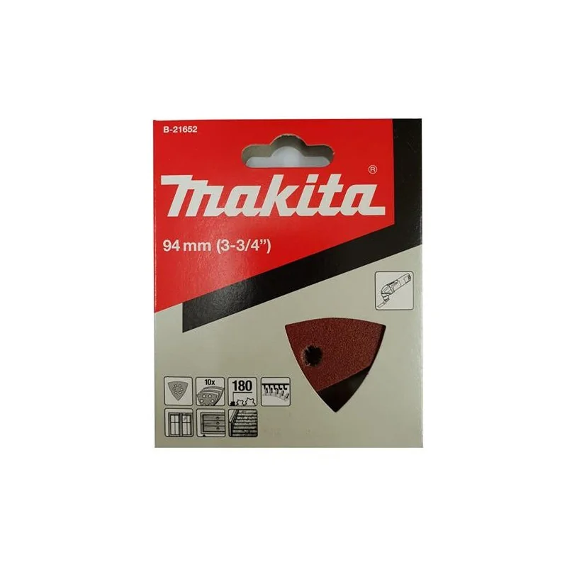 Lija Delta Rojo Gr180 Para Madera (10Pz) B-21652 Makita