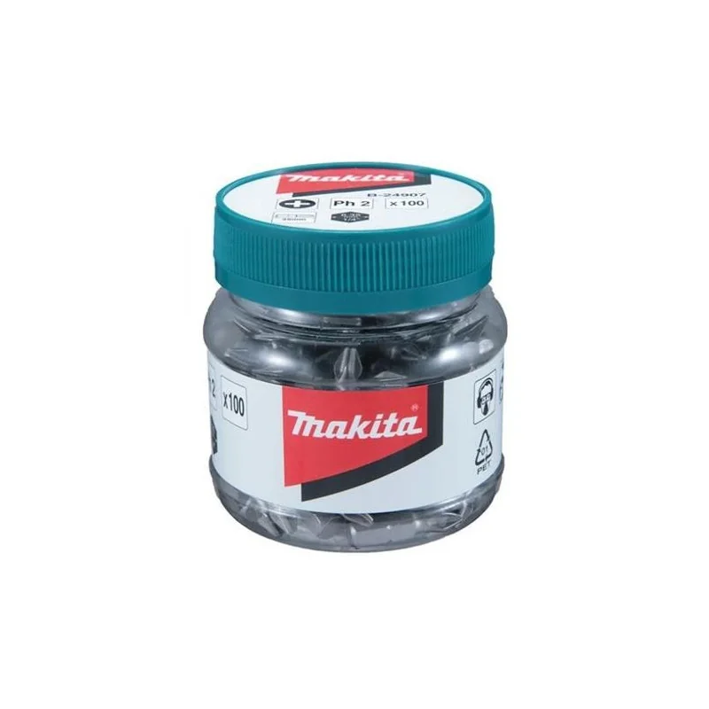 PUNTA CRUZ PH 2 (1/4"X25MM) CANDY 100PZ B-24907 MAKITA