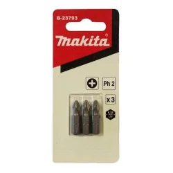 PUNTA CRUZ PH 2 (1/4"X25MM) BLISTER 3PZ B-23793 MAKITA
