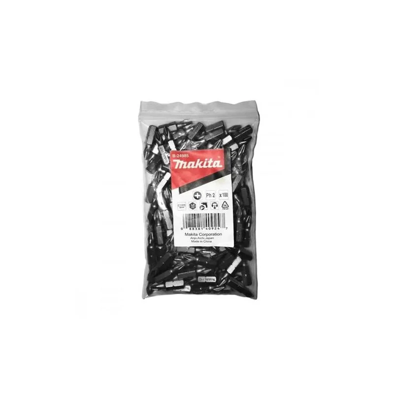 PUNTA CRUZ PH 2 (1/4"X25MM) BOLSA 100PZ B-24985 MAKITA