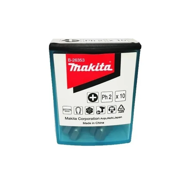 PUNTA CRUZ PH 2 (1/4"X50MM) FLIP TOP 10PZ B-26353 MAKITA