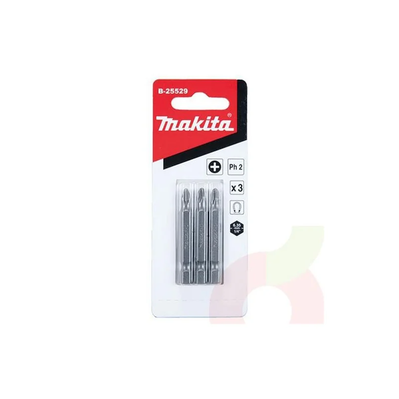 PUNTA CRUZ PH 2 (1/4"X50MM) BLISTER 3PZ B-25529 MAKITA