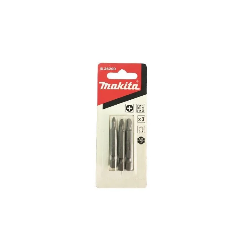 PUNTA CRUZ SET PH 1-2-3 (1/4"X50MM) BLISTER 3PZ B-26200 MAKITA