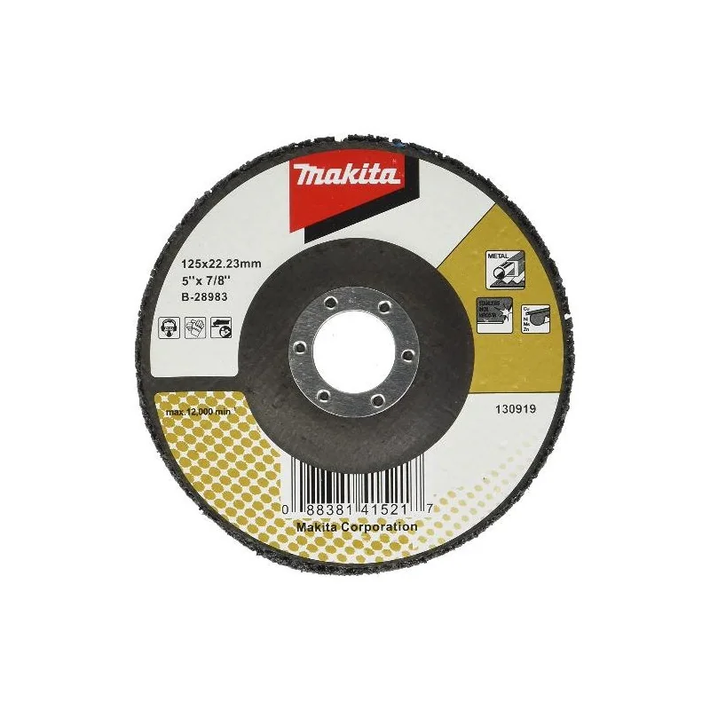 DISCO LIMPIADOR FIBRA NEGRO 125MM B-28983 MAKITA