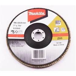DISCO TRASLAPADO 7" (180 X 22) GR 80 ZIRCON METAL/ D-53849 MAKITA