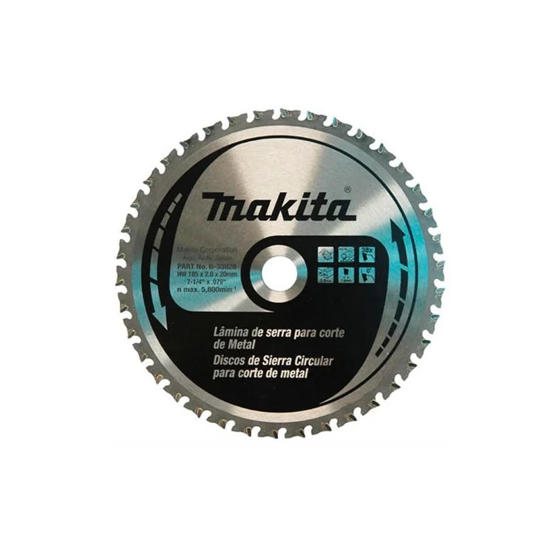 Disco Sierra 7-1/4" (185 X 20 X 2.0Mm X 38Dte) Para 4 B-33928 Makita