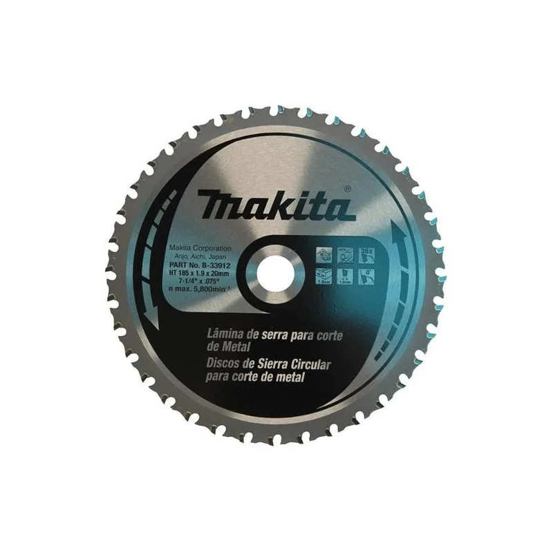 Disco Sierra 7-1/4" (185 X 20 X 1.9Mm X 36Dte) Para 4 B-33912 Makita