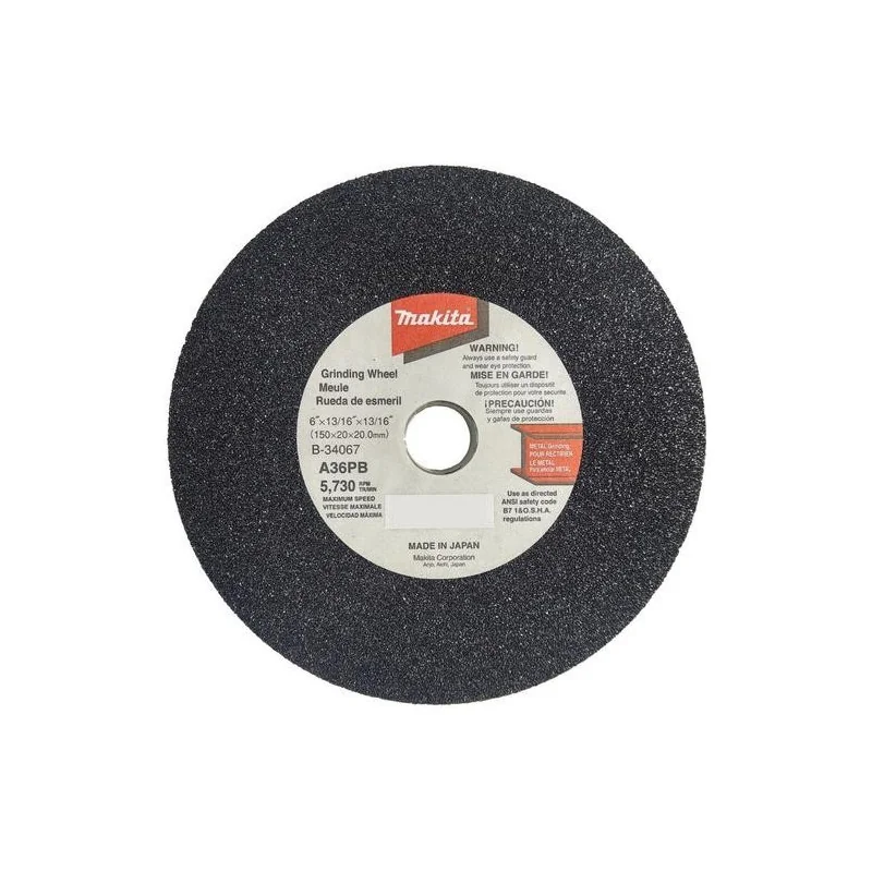 RUEDA AMOLADORA PARA ESMERIL RECTO 150 GR36 P/GS60 B-34067 MAKITA