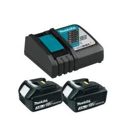 Set Bateria Bl1830 X 2 Unidades + Cargador Dc18Rc 191M68-6 Makita