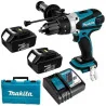 TALADRO PERCUSIÓN 1/2" 18V XLT 0-400/2.000RPM 2 BA DHP458RFE MAKITA