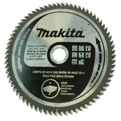 DISCO SIERRA 6-1/2" X 20MM X 72 DTE MADERA-MDF C/B B-40490 MAKITA
