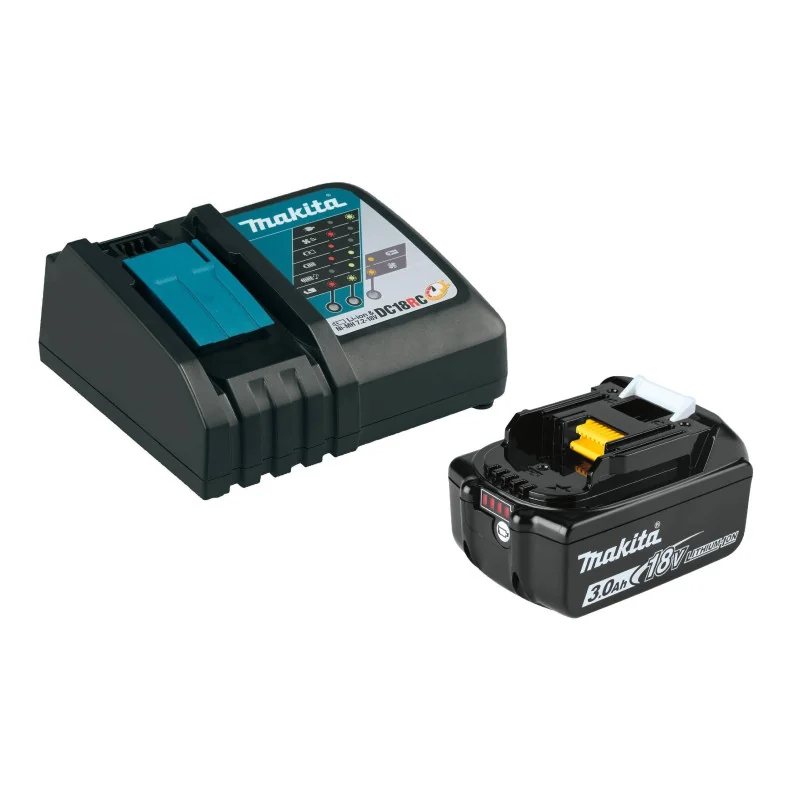 Kit Fuente 18V 3,0Ah Cargador Rápido Dc18Rc + Batería 3.0 Amp Bl1830 191A24-4 Makita