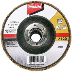 DISCO TRASLAPADO 4 1/2" (115 X 22) GR 120 ZIRCON M D-53752 MAKITA