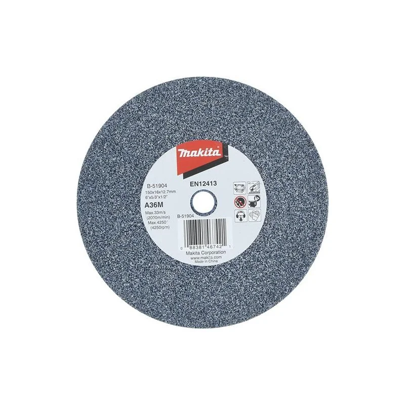 PIEDRA ESMERIL DE BANCO 6" (150X16X12.7) A36M B-51904 MAKITA