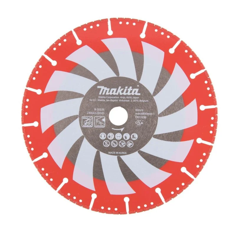 Disco Diamantado Seg. 9" (230 X 22.23Mm) Rescate M B-55326 Makita