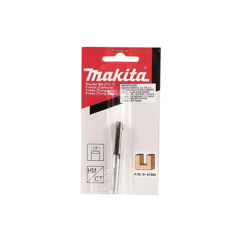 FRESA RECTA 2 FILOS 3/8" X 1" EJE 1/4" D-01404 MAKITA