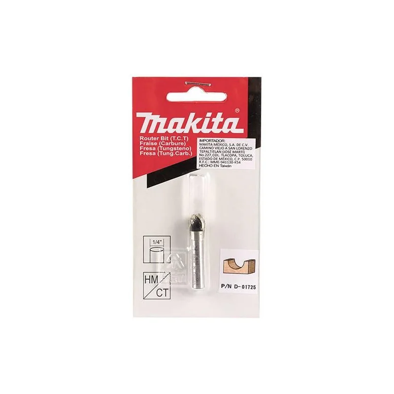 FRESA MEDIA CAÑA 2 FILOS 3/8" X 1/4" EJE 1/4" D-01725 MAKITA