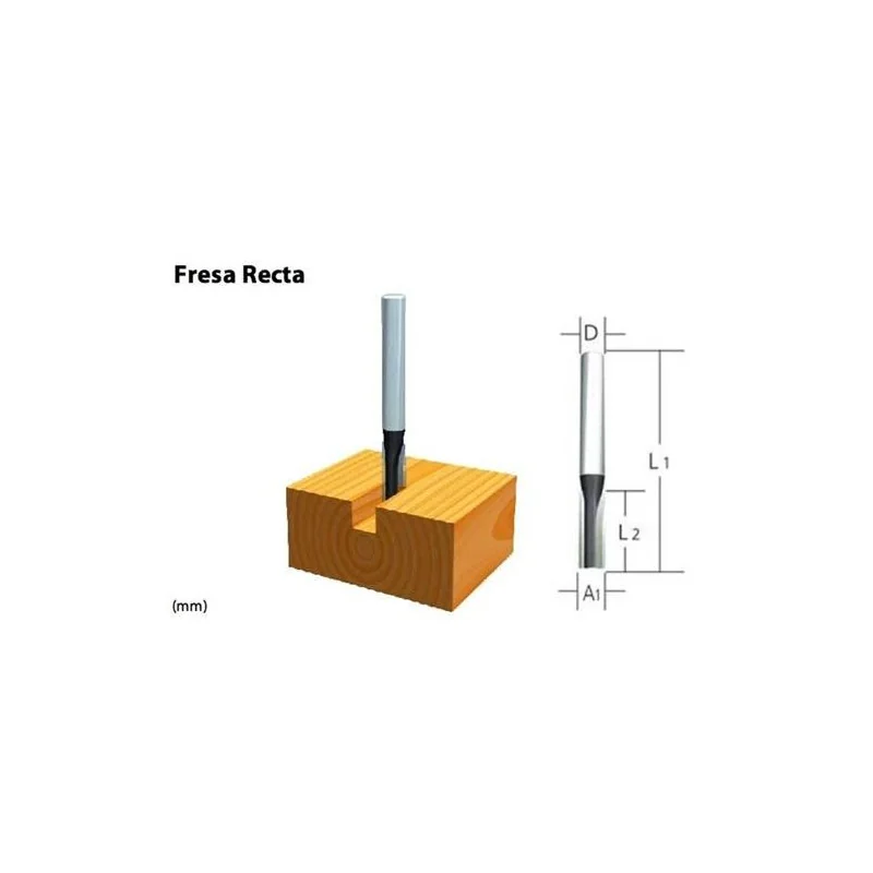 FRESA 1/2" X 2" RECTA 2 FILO TOMA 1/2" D-01563 MAKITA