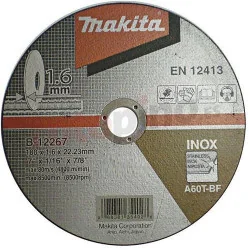 DISCO CORTE ACERO INOX. 7" (180X 1.6 X 22.23) CD B-12267 MAKITA