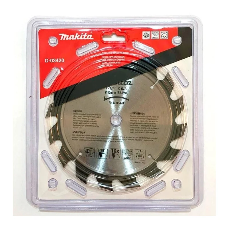 Disco Sierra 7-1/4"X 5/8" X 16 Dte Madera D-03420 Makita