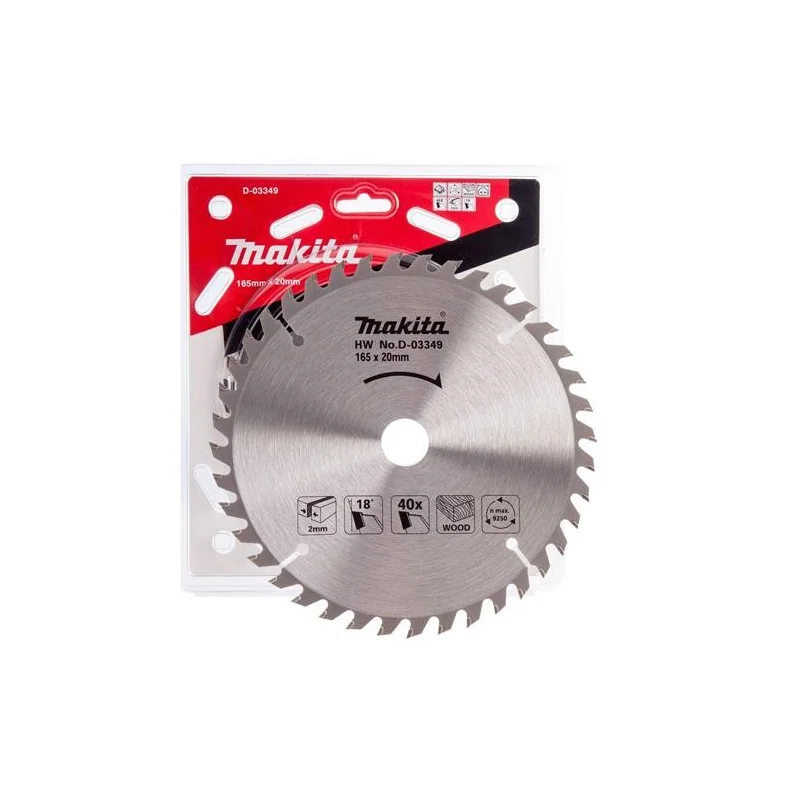 DISCO SIERRA 6-1/2" (165 X 20MM X 40 DTE) MADERA S D-03349 MAKITA