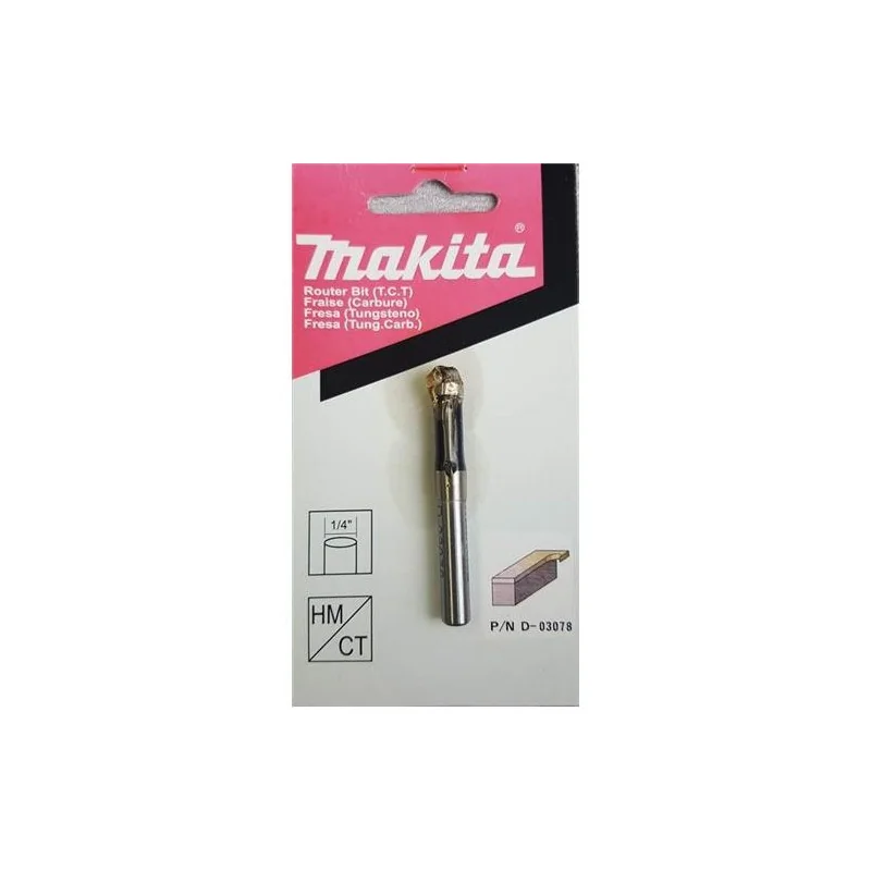 FRESA RECTAP/LAMINADOS 2 FILOS1/4" X 1/2" C/RODAMI D-03078 MAKITA