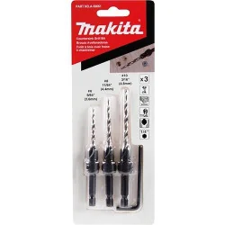 SET 3 PZS BROCA AVELLANADO SOBERBIO (6 8 10) A-99661 MAKITA