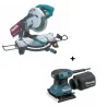 COMBO INGLETEADORA 10" MLS100 + LIJADORA ORBITAL B MLS100-6 MAKITA