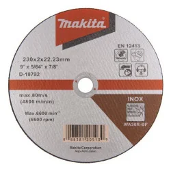 DISCO CORTE ACERO INOX. 9" (230 X 2 X 22.23) RECTO D-18792 MAKITA