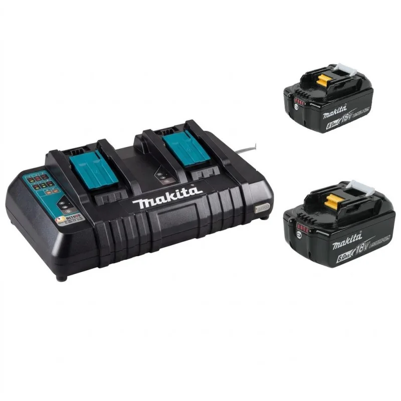 Kit Fuente 18V 6,0Ah Cargador Doble Dc18rd + Bater
