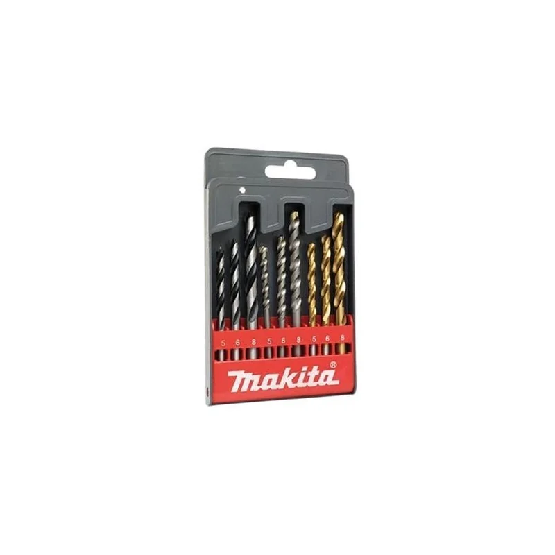 SET BROCAS METAL-MADERA-CONCRETO ESTUCHE 9PZ D-08660 MAKITA