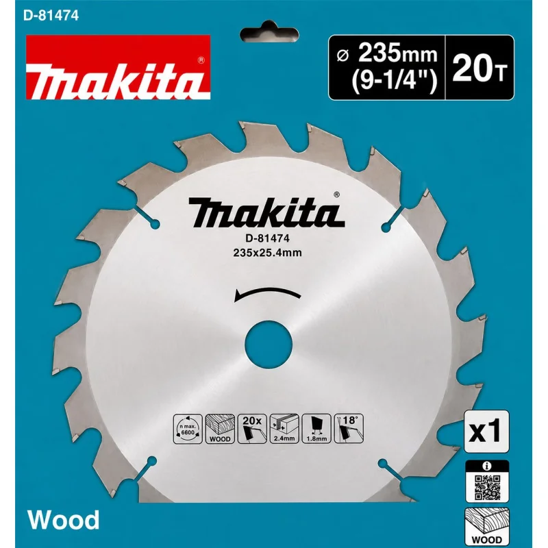 Disco de Sierra Circular 9-1/4" (235mm) 20 Dientes Makita D-81474