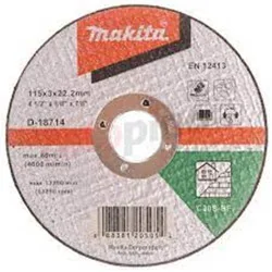 DISCO CORTE PIEDRA 4-1/2" (115 X 3 X 22.23) RECTO D-18714 MAKITA