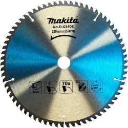 Disco Sierra 10-1/4" (260 X 25.4 X 70Dte) Para Aluminio D-03408 Makita | Makita Original