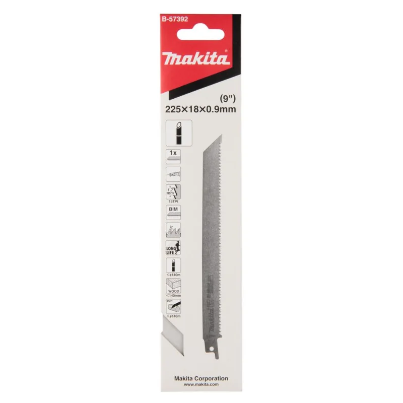 Hoja Sierra Sable Bi-Metal (15T X 225Mm) Para Bamboo B-57392 Makita | Makita Original