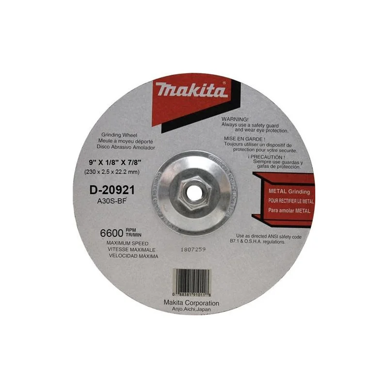 DISCO CORTE METAL 9" (230 X 2.5 X 22.23) A30S D-20921 MAKITA