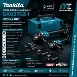 Esmeril Angular de 7 Inalámbrico 40V Max XGT Makita GA037GZ-1